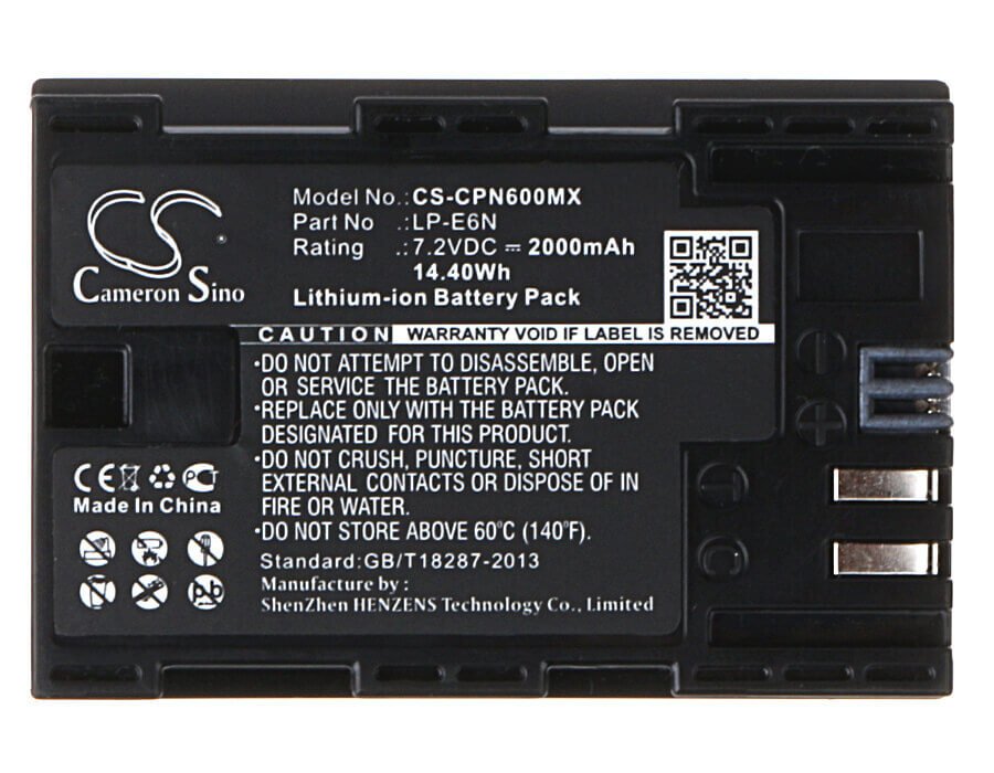 Camera Battery For Canon Eos 5d Mark Ii, 7.2v, 2000mah - 14.40wh Camera Cameron Sino Technology Limited (Camera)