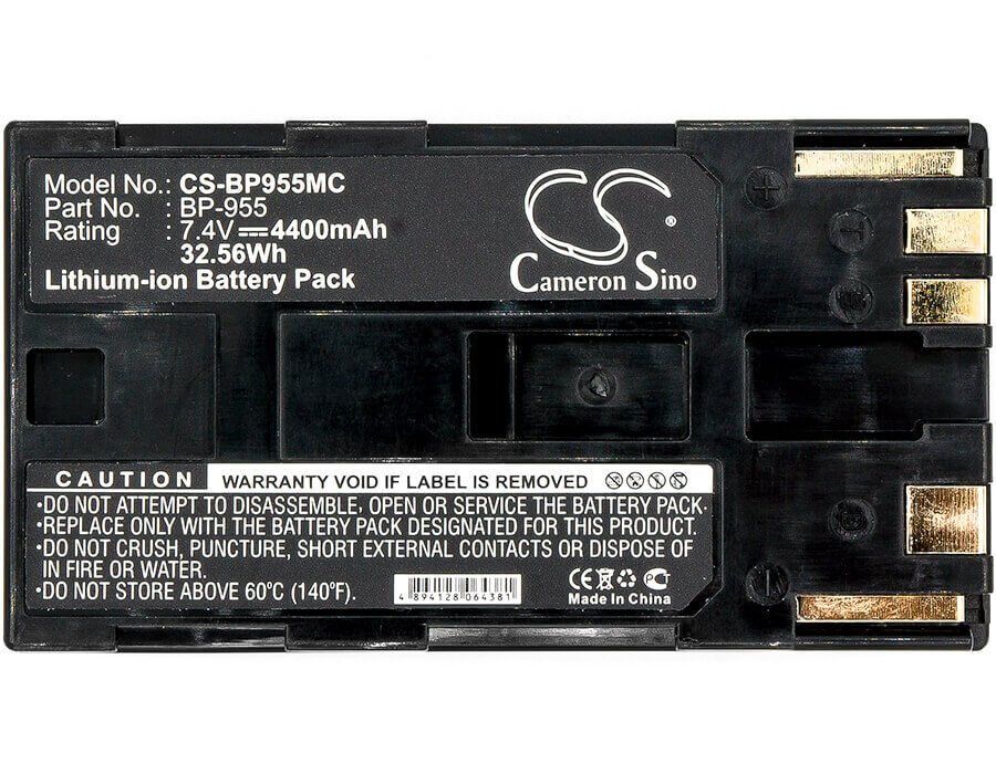 7.4V, Li-ion, 4400mAh, Camera battery fits Canon, Bp-955, Eos C100, Eos C100 Mark Ii, 32.56Wh Camera Cameron Sino Technology Limited (Camera)