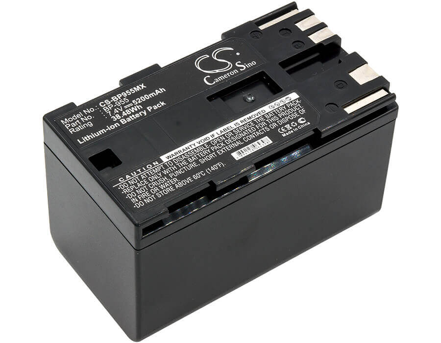 7.4V, Li-ion, 5200mAh, Camera battery fits Canon, Bp-955, Eos C100, Eos C100 Mark Ii, 38.48Wh Camera Cameron Sino Technology Limited (Camera)