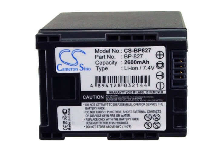 7.4V, Li-ion, 2600mAh, Camera battery fits Canon, Bp-820, Fs10, Fs10 Flash Memory Camcorder, 19.24Wh Camera Cameron Sino Technology Limited (Camera)