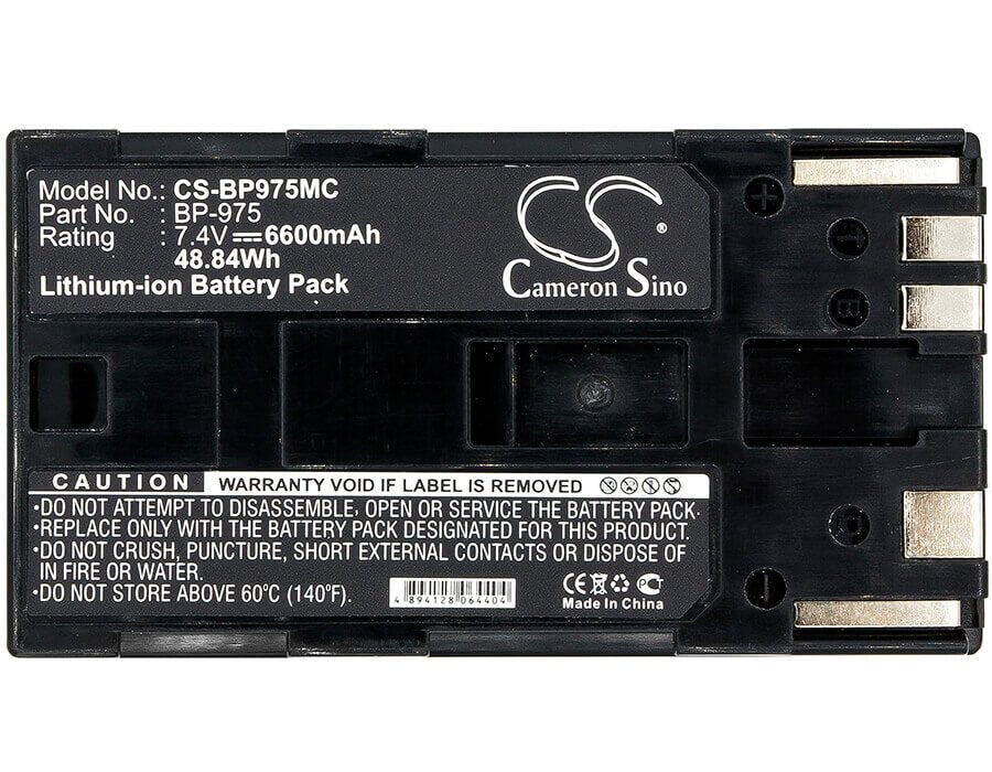 7.4V, Li-ion, 6600mAh, Camera battery fits Canon, Bp-975, Gl2, Xf100, 48.84Wh Camera Cameron Sino Technology Limited (Camera)