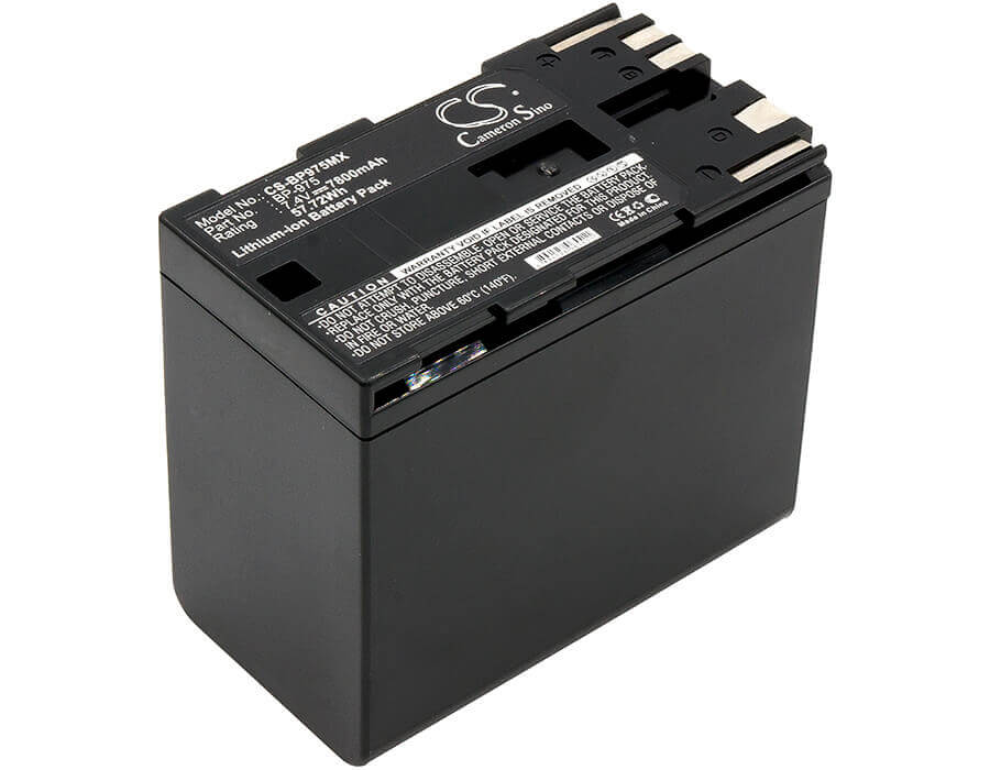 7.4V, Li-ion, 7800mAh, Camera battery fits Canon, Bp-975, Gl2, Xf100, 57.72Wh Camera Cameron Sino Technology Limited (Camera)