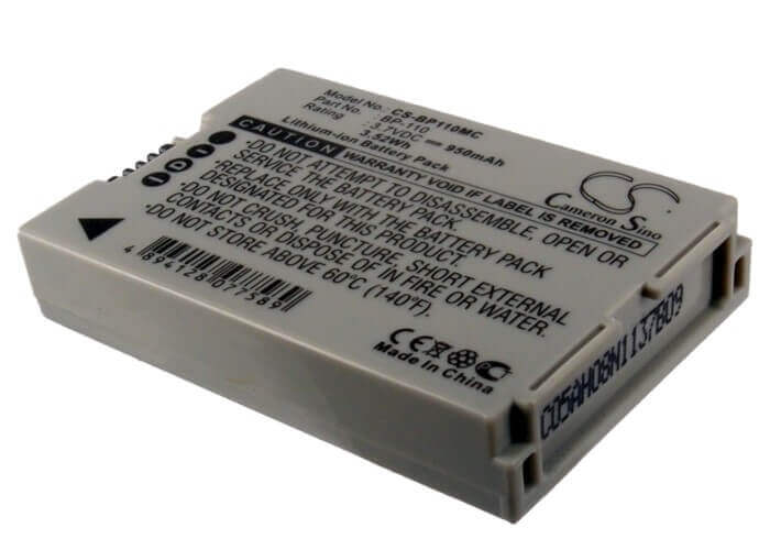 3.7V, Li-ion, 950mAh, Camera battery fits Canon, Bp-110, Legria Hf R205, Legria Hf R206, 3.515Wh Camera Cameron Sino Technology Limited (Camera)