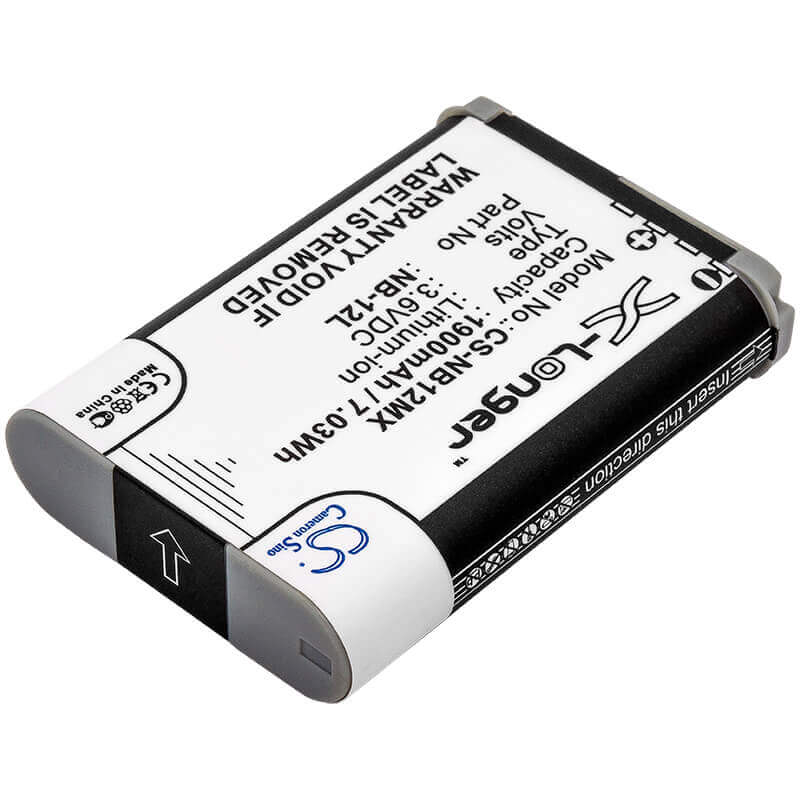 3.6V, Li-ion, 1900mAh, Camera battery fits Canon, Nb-12l, Legria Mini X, Powershot G1x Mark Ⅱ, 6.84Wh Camera Cameron Sino Technology Limited (Camera)