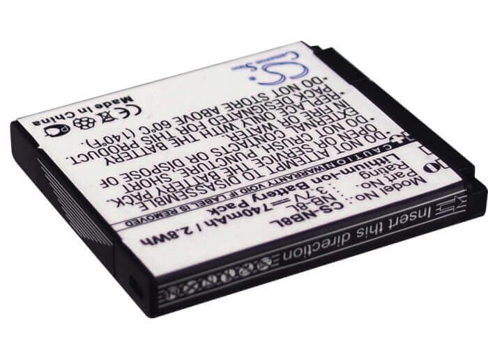 3.7V, Li-ion, 740mAh, Camera battery fits Canon, Nb-8l, Powershot A2200, Powershot A3000, 2.738Wh Camera Cameron Sino Technology Limited (Camera)