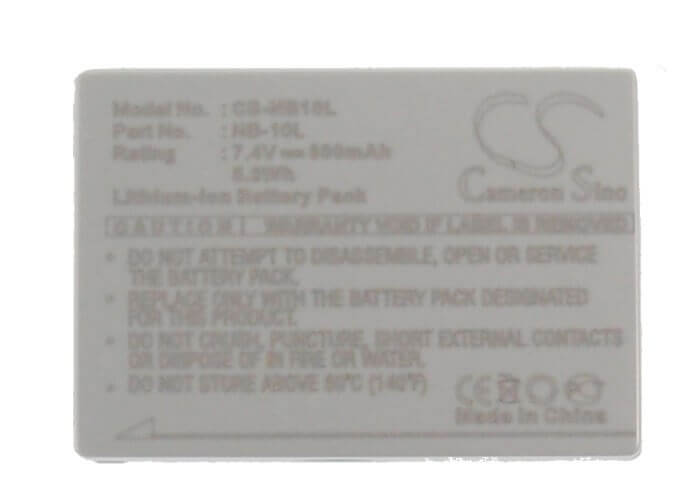 7.4V, Li-ion, 800mAh, Camera battery fits Canon, Nb-10l, Powershot G1 X, Powershot Sx40 Hs, 5.92Wh Camera Cameron Sino Technology Limited (Camera)