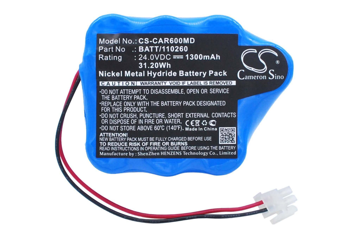 24.0V, Ni-MH, 1300mAh, Medical battery fits Cardioline, 110260, Delta 60 Ecg, Delta 60 Plus, 31.20Wh Medical Cameron Sino Technology Limited (Medical)