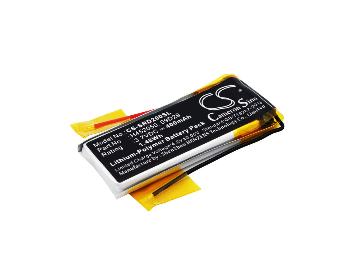 3.7V, Li-Polymer, 400mAh, Headset battery fits Scala Rider, Cardo, 09d29, Freecom 4+, Q2, 1.48Wh Wireless Headset Cameron Sino Technology Limited
