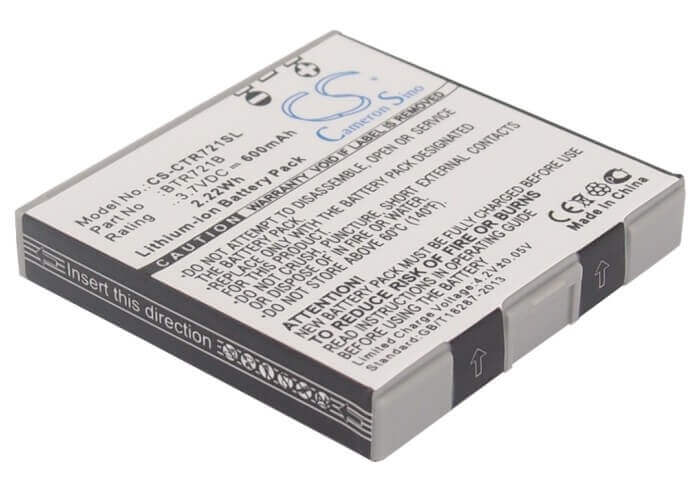 3.7V, Li-ion, 600mAh, SmartPhone battery fits Casio, Btr721b, C721, 2.22Wh Mobile, SmartPhone Cameron Sino Technology Limited (Suspended)