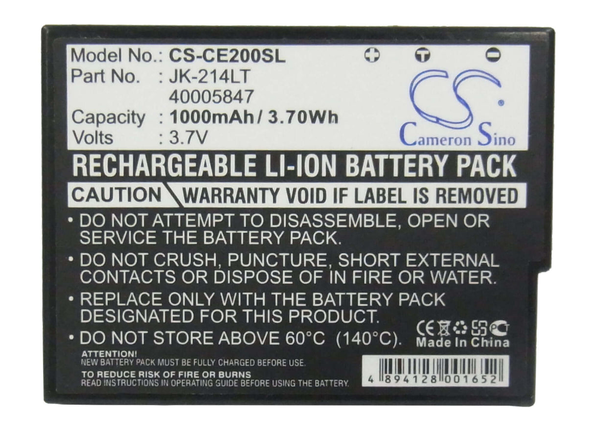 3,7V, Li-ion, 1000mAh, batterie PDA compatible avec Medion, Casio, Jk-214lt, Cassiopeia K-835pu, Cassiopeia E-200, 3,7Wh PDA, Pocket PC Cameron Sino Technology Limited (Suspendu)