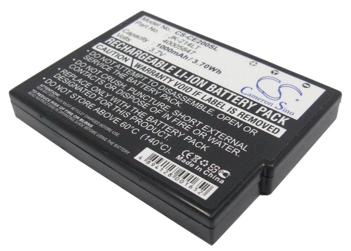 3,7V, Li-ion, 1000mAh, batterie PDA compatible avec Medion, Casio, Jk-214lt, Cassiopeia K-835pu, Cassiopeia E-200, 3,7Wh PDA, Pocket PC Cameron Sino Technology Limited (Suspendu)