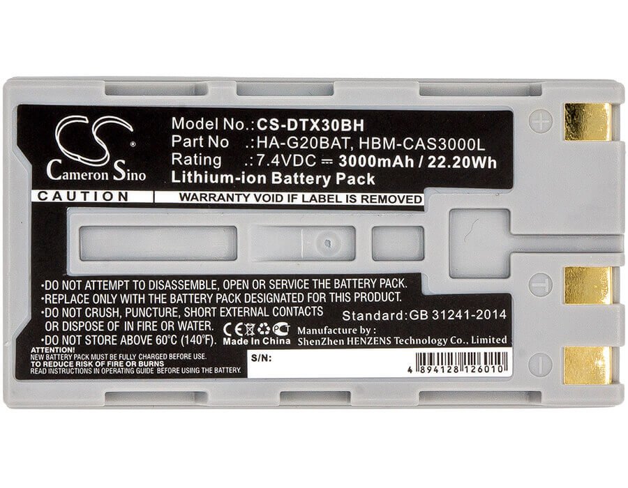 Barcode Scanner Battery For Casio, Dt-x30, Dt-x30g 7.4v, 3000mah - 22.20wh Barcode Scanner Cameron Sino Technology Limited