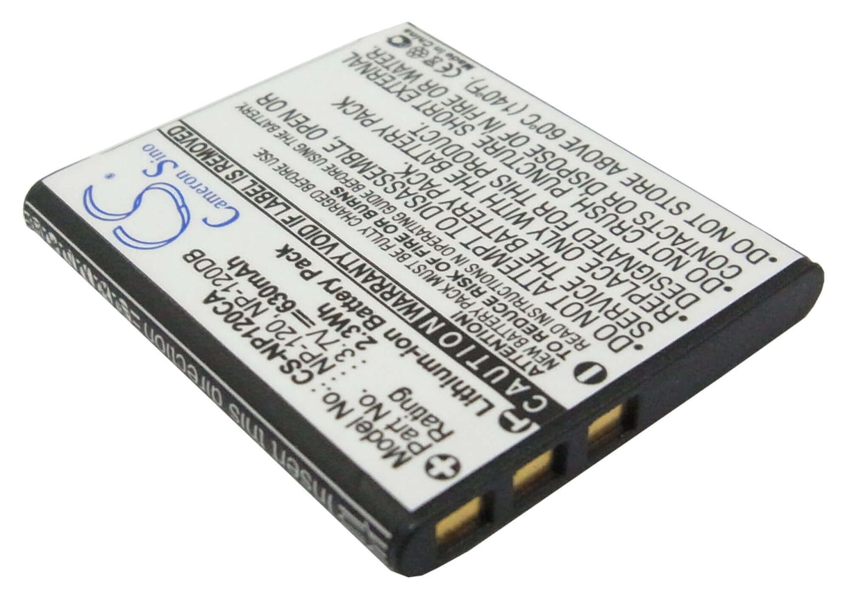 3.7V, Li-ion, 550mAh, Camera battery fits Casio, Np-120, Exilim Ex-ex-s200bk, Exilim Ex-s200, 2.035Wh Camera Cameron Sino Technology Limited (Suspended)