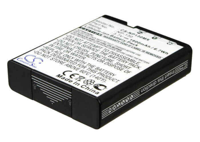 3.7V, Li-ion, 1800mAh, Camera battery fits Casio, Np-130, Exilim Ex-fc300s, Exilim Ex-h30, 6.66Wh Camera Cameron Sino Technology Limited (Camera)