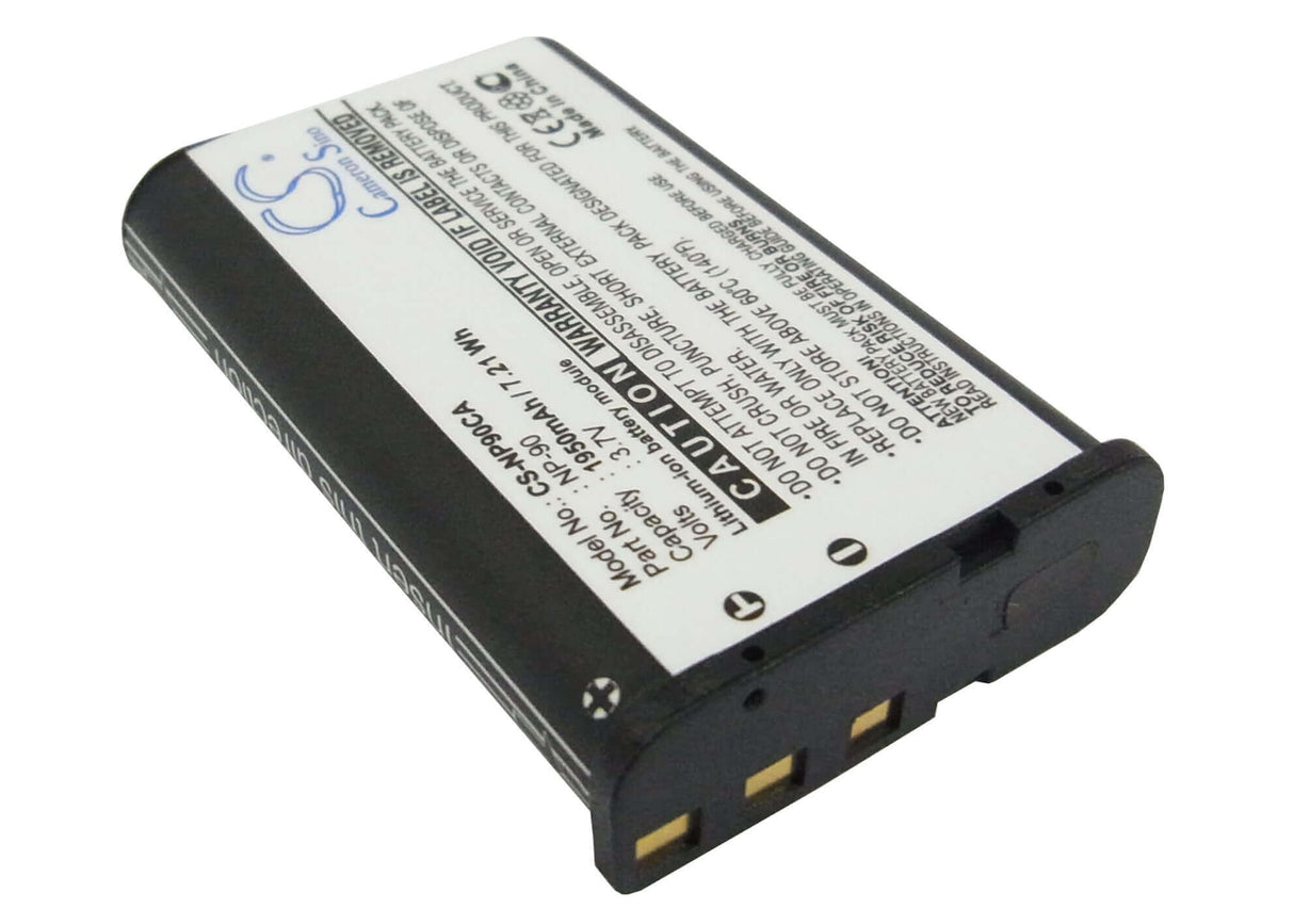 3.7V, Li-ion, 1950mAh, Camera battery fits Casio, Np-90, Exilim Ex-fh100, Exilim Ex-fh100bk, 7.215Wh Camera Cameron Sino Technology Limited (Camera)