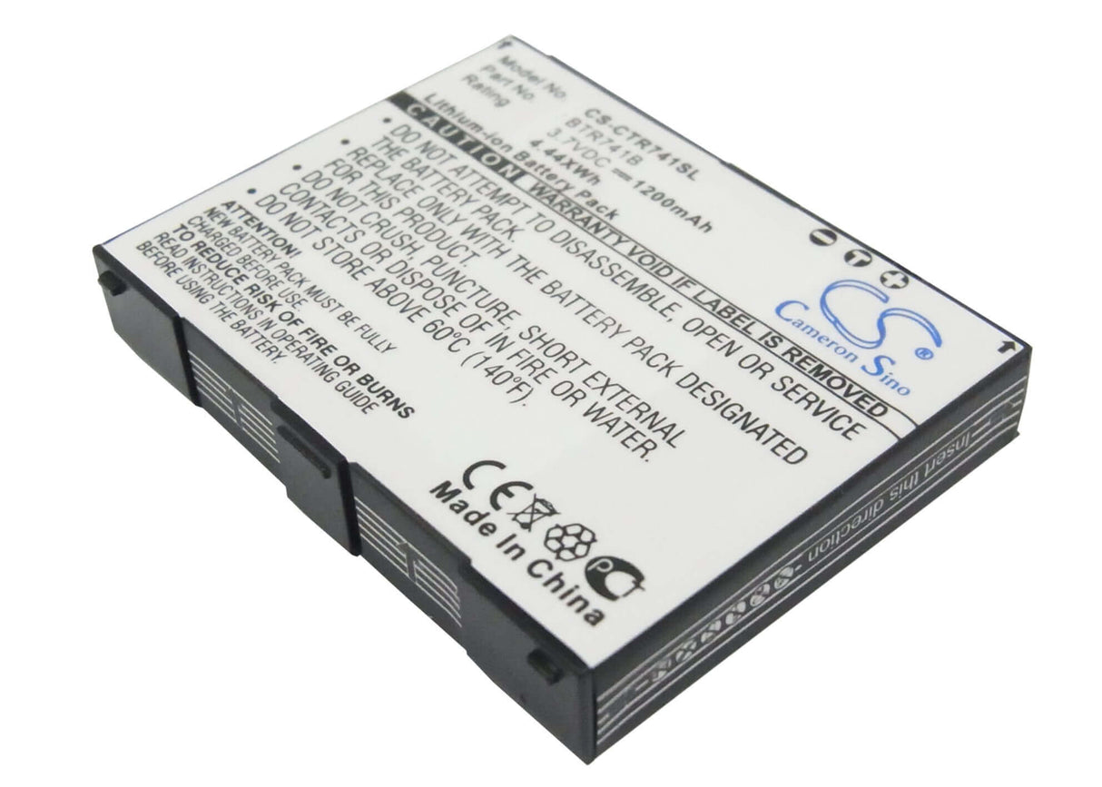 3.7V, Li-ion, 1200mAh, SmartPhone battery fits Verizon, Casio, Btr731b, Gzone Brigade, Gzone Brigade C741, 4.44Wh Mobile, SmartPhone Cameron Sino Technology Limited (Smartphone)