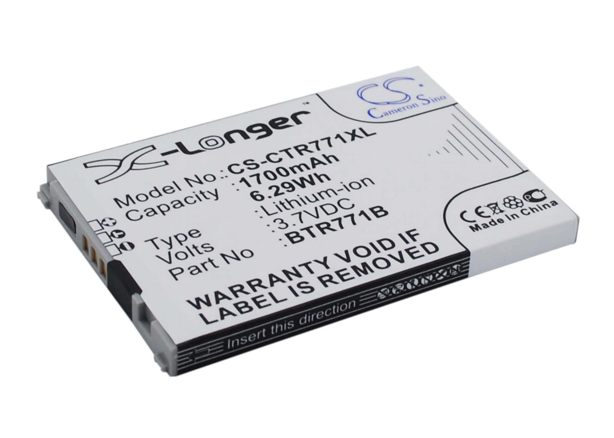 3.7V, Li-ion, 1700mAh, SmartPhone battery fits Verizon, Casio, Btr771b, C771, Gzone Commando C771, 6.29Wh Mobile, SmartPhone Cameron Sino Technology Limited (Smartphone)