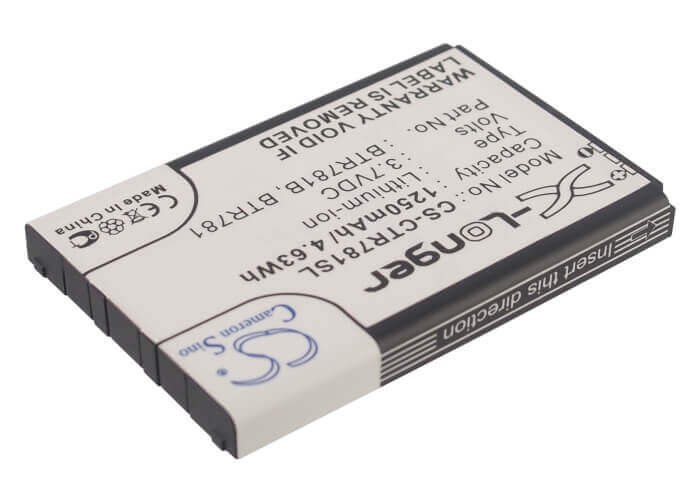 3.7V, Li-ion, 1250mAh, SmartPhone battery fits Casio, Btr781, C781, Gzone Ravine 2, 4.63Wh Mobile, SmartPhone Cameron Sino Technology Limited (Smartphone)