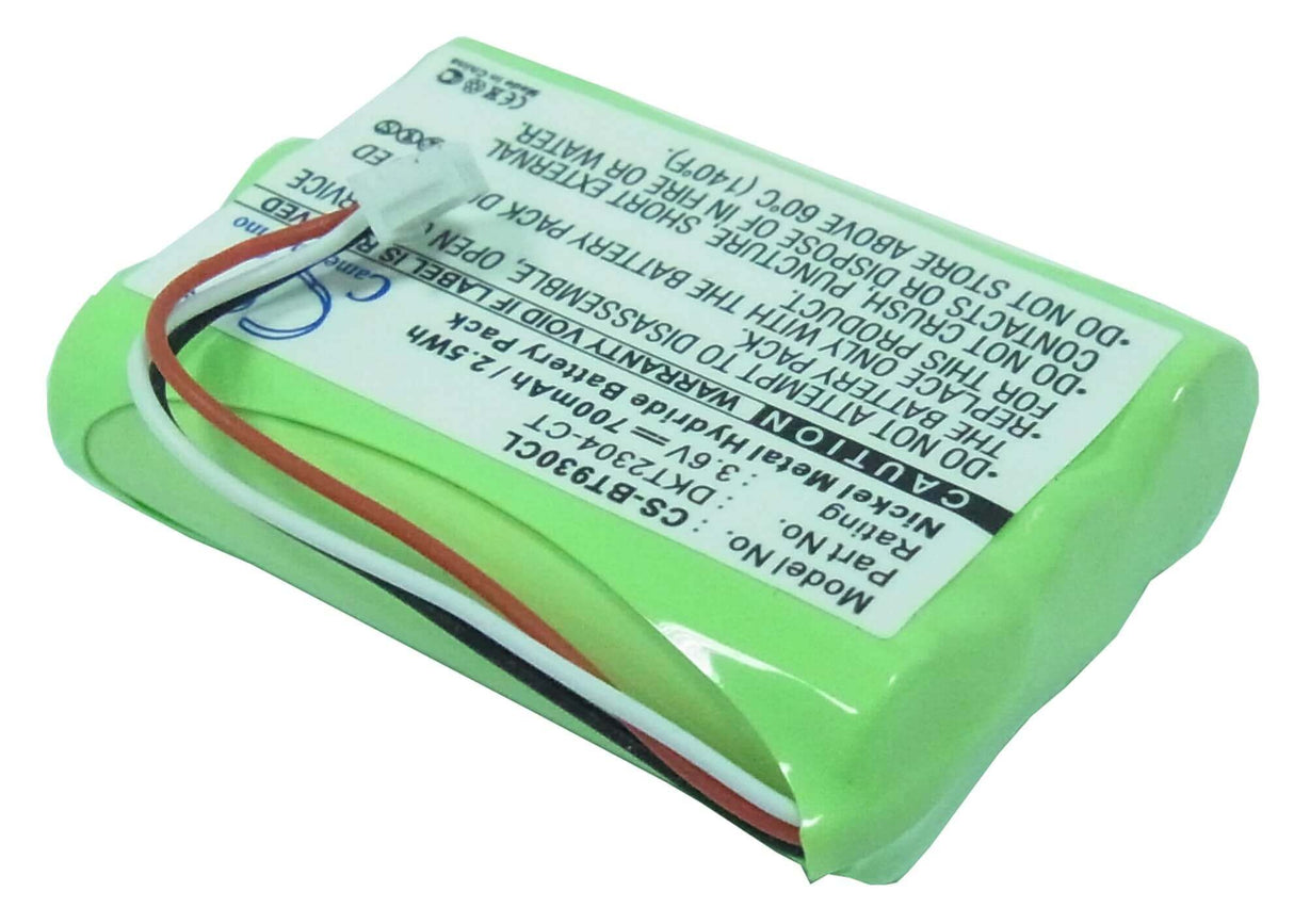 3.6V, Ni-MH, 700mAh, Cordless Phone battery fits Nec, Inter-tel, Casio, Gp, Uniden, Toshiba, Sbc, 3201013, Ma-240, Mh-200, 2.52Wh Cordless Phone Cameron Sino Technology Limited (Cordless Phone)