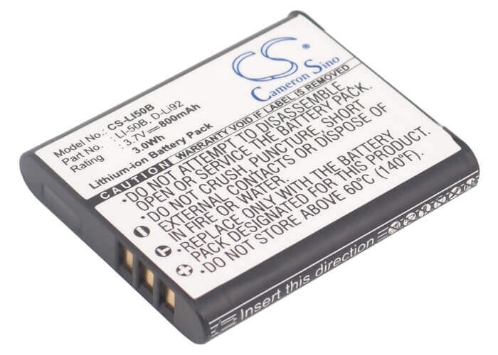Camera Battery For Casioexilim Ex-tr10, Exilim Ex-tr100, Exilim 3.7v, 800mah - 2.96wh Camera Cameron Sino Technology Limited (Camera)