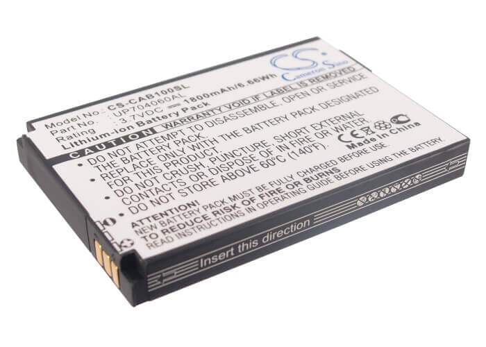 3.7V, Li-ion, 1800mAh, SmartPhone battery fits Cat, Up704060al, B10, 6.66Wh Mobile, SmartPhone Cameron Sino Technology Limited (Smartphone)