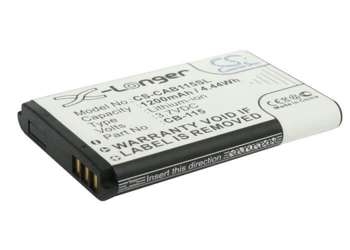 3.7V, Li-ion, 1200mAh, SmartPhone battery fits Cat, Cb-115, B100, 4.44Wh Mobile, SmartPhone Cameron Sino Technology Limited (Smartphone)