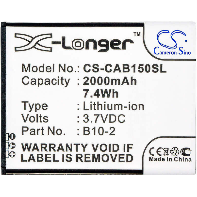3.7V, Li-ion, 2000mAh, SmartPhone battery fits Cat, B10-2, B15, B15q, 7.4Wh Mobile, SmartPhone Cameron Sino Technology Limited (Smartphone)