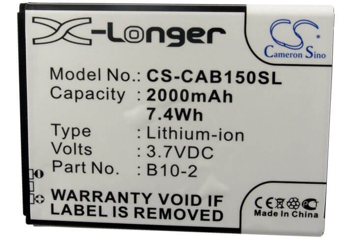 3.7V, Li-ion, 2000mAh, SmartPhone battery fits Cat, B10-2, B15, B15q, 7.4Wh Mobile, SmartPhone Cameron Sino Technology Limited (Smartphone)