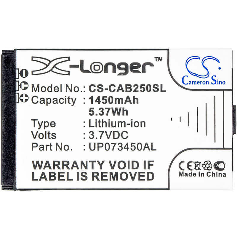 3.7V, Li-ion, 1450mAh, SmartPhone battery fits Jcb, Caterpillar, Cat, Up073450al, B25, 5.37Wh Mobile, SmartPhone Cameron Sino Technology Limited (Smartphone)