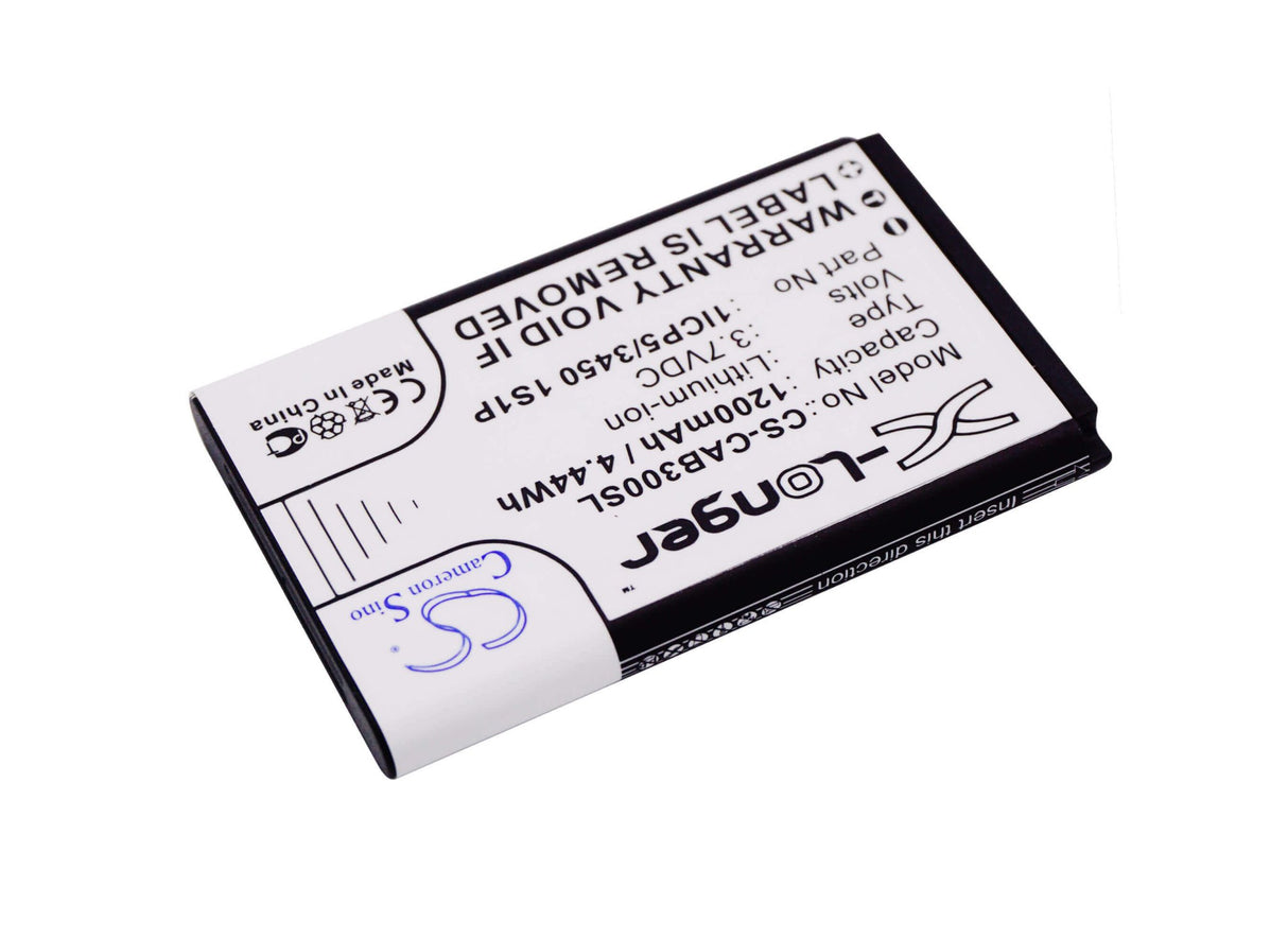 3.7V, Li-ion, 1200mAh, SmartPhone battery fits Manta, Cat, 1icp5/3450 1s1p, B30, 4.44Wh Mobile, SmartPhone Cameron Sino Technology Limited (Smartphone)