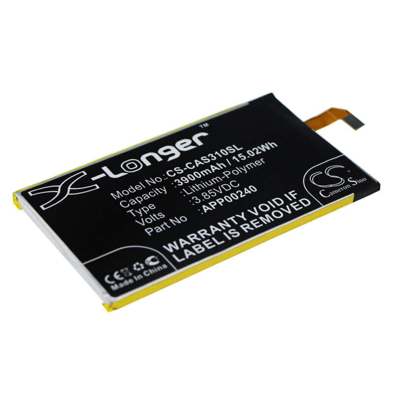 3.85V, Li-Polymer, 3900mAh, SmartPhone battery fits Cat, Caterpillar, App00240, S31, 15.02Wh Mobile, SmartPhone Cameron Sino Technology Limited (Smartphone)