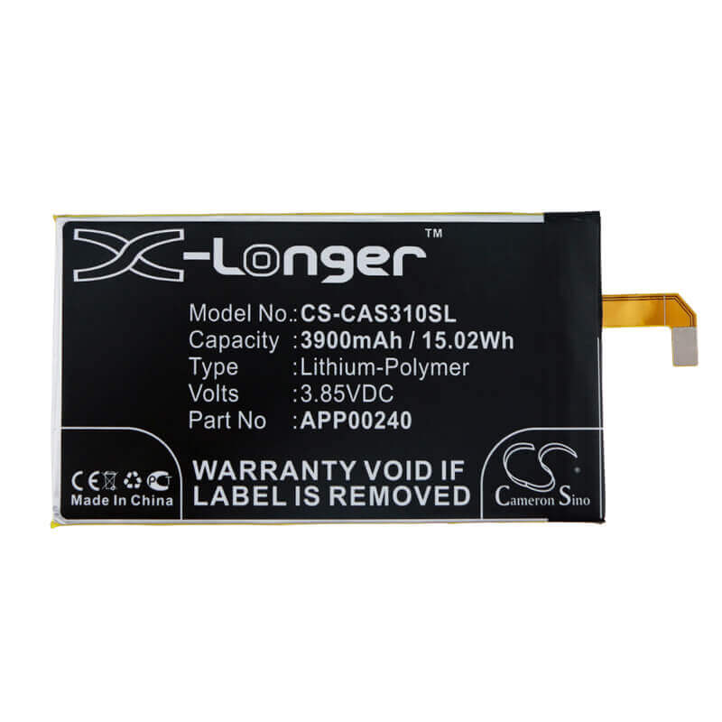 3.85V, Li-Polymer, 3900mAh, SmartPhone battery fits Cat, Caterpillar, App00240, S31, 15.02Wh Mobile, SmartPhone Cameron Sino Technology Limited (Smartphone)