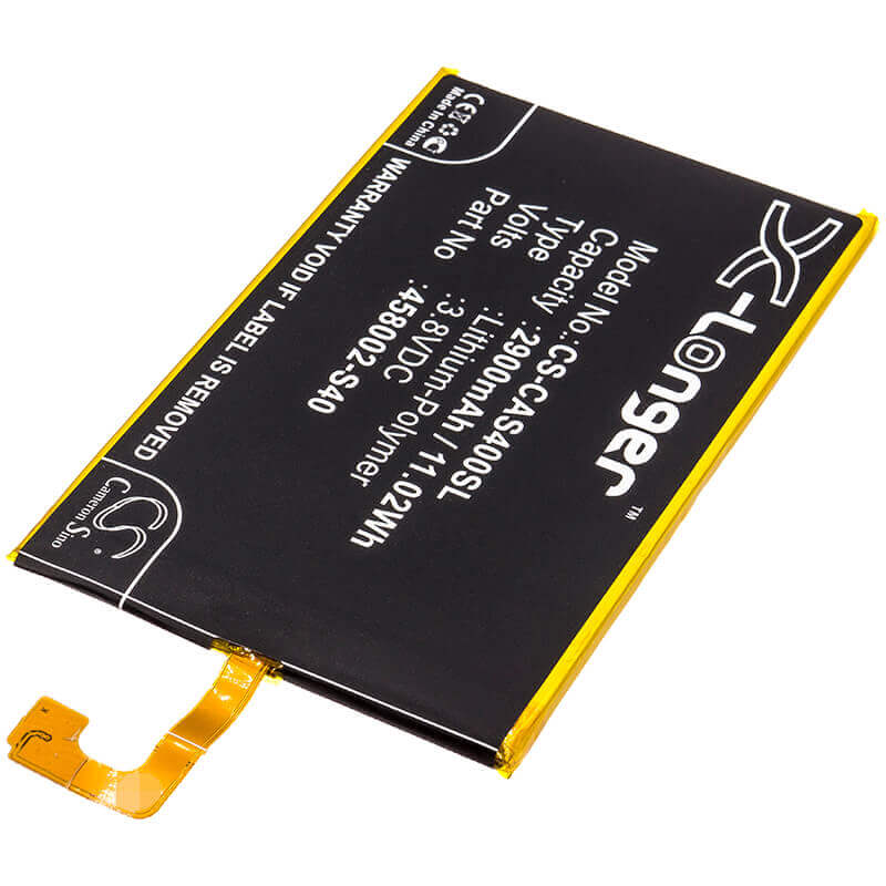 3.8V, Li-Polymer, 2900mAh, SmartPhone battery fits Cat, Caterpillar, 458002-s40, S40, 11.02Wh Mobile, SmartPhone Cameron Sino Technology Limited (Smartphone)