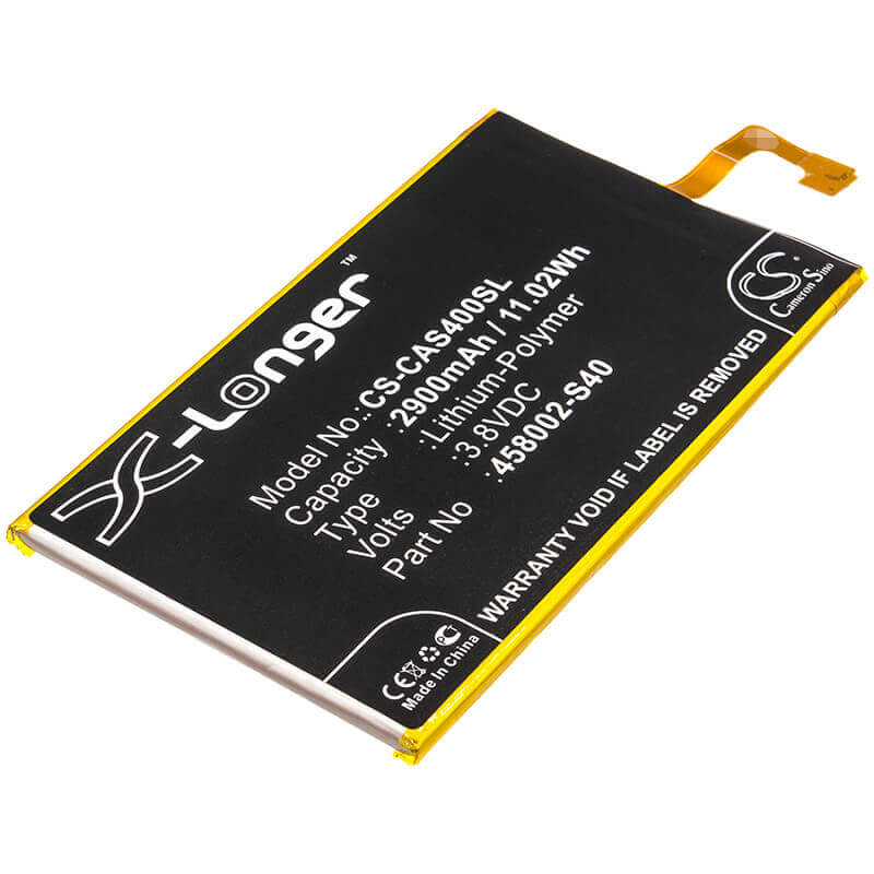 3.8V, Li-Polymer, 2900mAh, SmartPhone battery fits Cat, Caterpillar, 458002-s40, S40, 11.02Wh Mobile, SmartPhone Cameron Sino Technology Limited (Smartphone)
