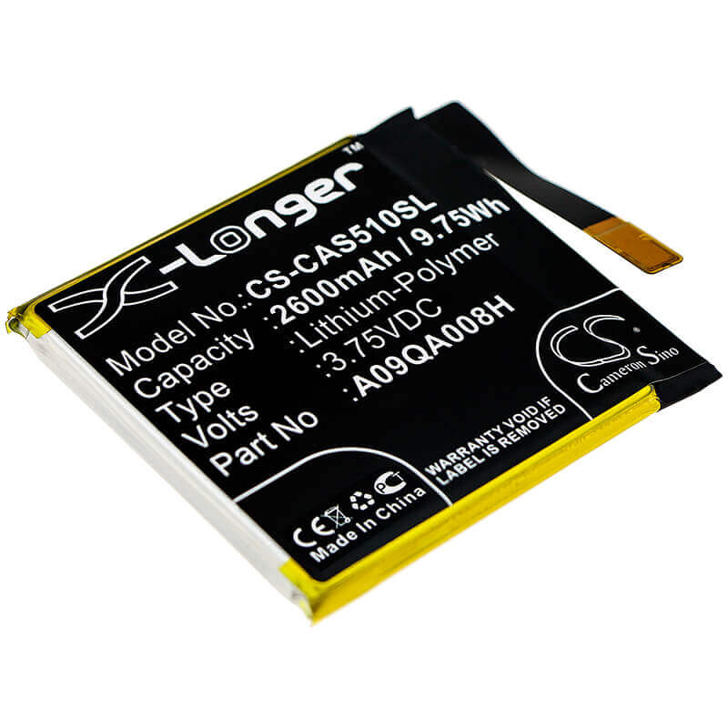 3.75V, Li-Polymer, 2600mAh, SmartPhone battery fits Caterpillar, Cat, 023.b0008.0061, S50c, 9.75Wh Mobile, SmartPhone Cameron Sino Technology Limited (Smartphone)