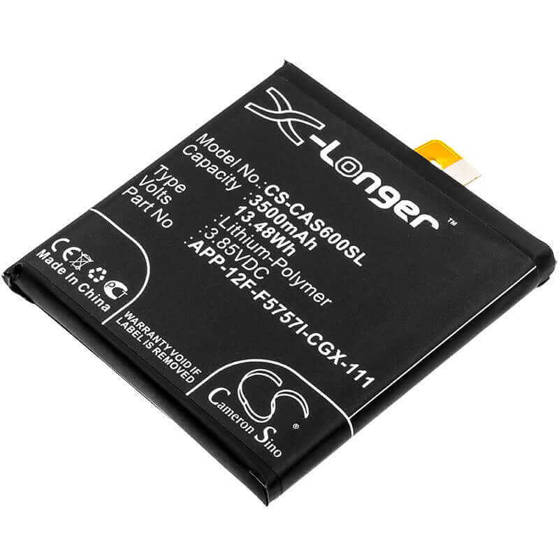 3.85V, Li-Polymer, 3500mAh, SmartPhone battery fits Cat, Caterpillar, App-12f-f5757i-cgx-111, S60, 13.48Wh Mobile, SmartPhone Cameron Sino Technology Limited (Smartphone)