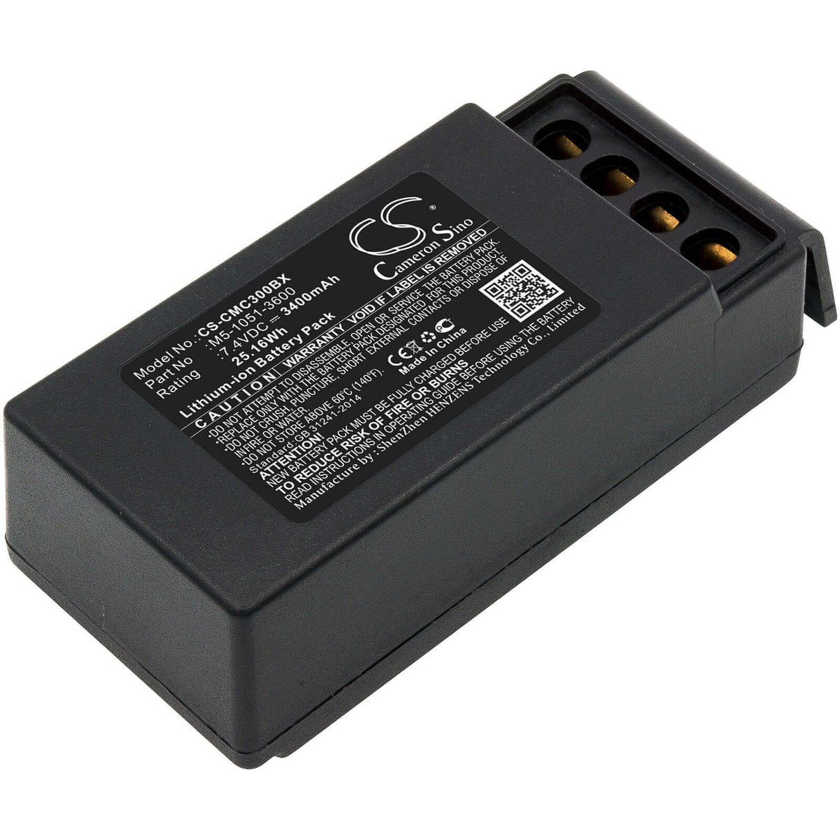 Crane Remote Battery For Cavotec, M9-1051-3600 Ex, Mc-3, Mc-3000 7.4v, 3400mah - 25.16wh Crane Remote Control Cameron Sino Technology Limited