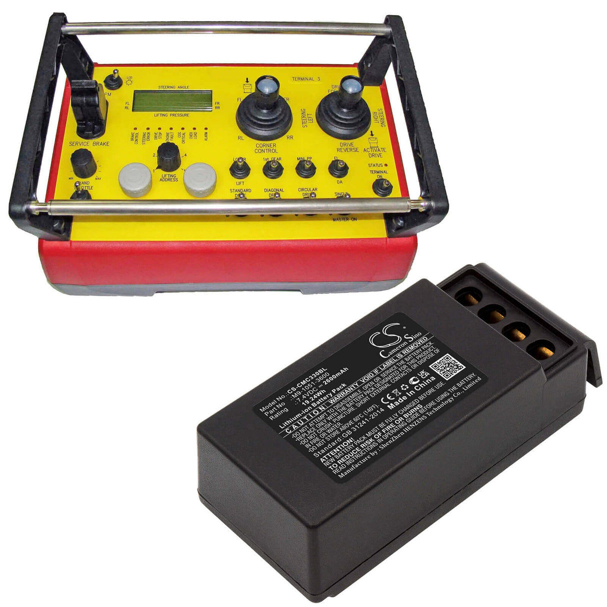 Crane Remote Battery For Cavotec, Mc3300 7.4v, 2600mah - 19.24wh Crane Remote Control Cameron Sino Technology Limited