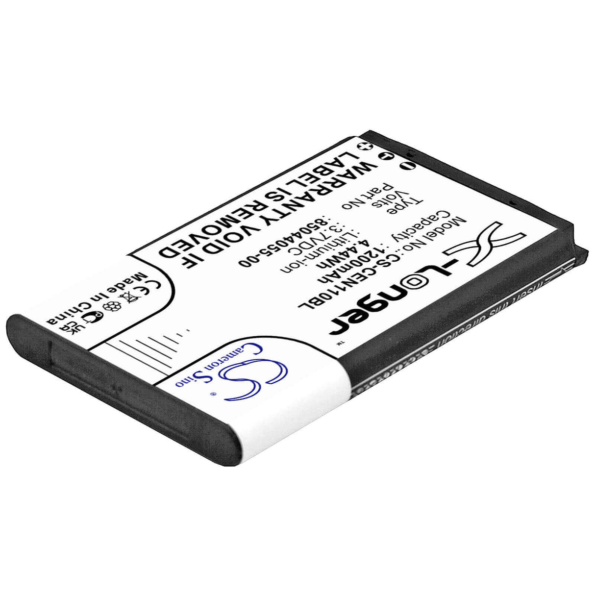 3,7V, Li-ion, 1200mAh, Batterie de terminal de paiement adaptée à Cce, 85044055-00, 1100 Neo, 4,44Wh Terminal de paiement Cameron Sino Technology Limited