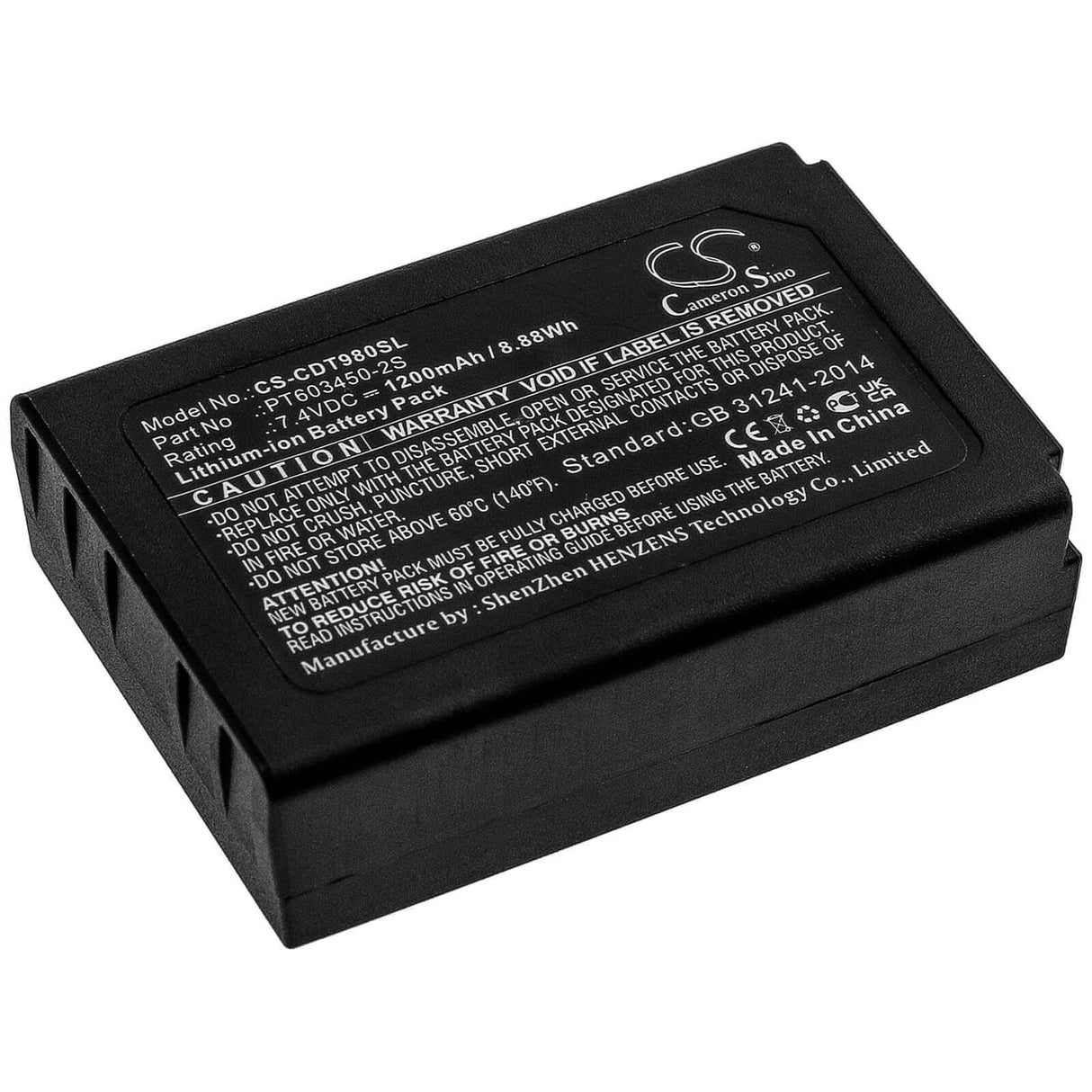 Batterie d'équipement pour Cem, Dt-9880, Dt-9880m, Dt-9881 7.4v, 1200mah - 8.88wh Équipement, Enquête, Test Cameron Sino Technology Limited