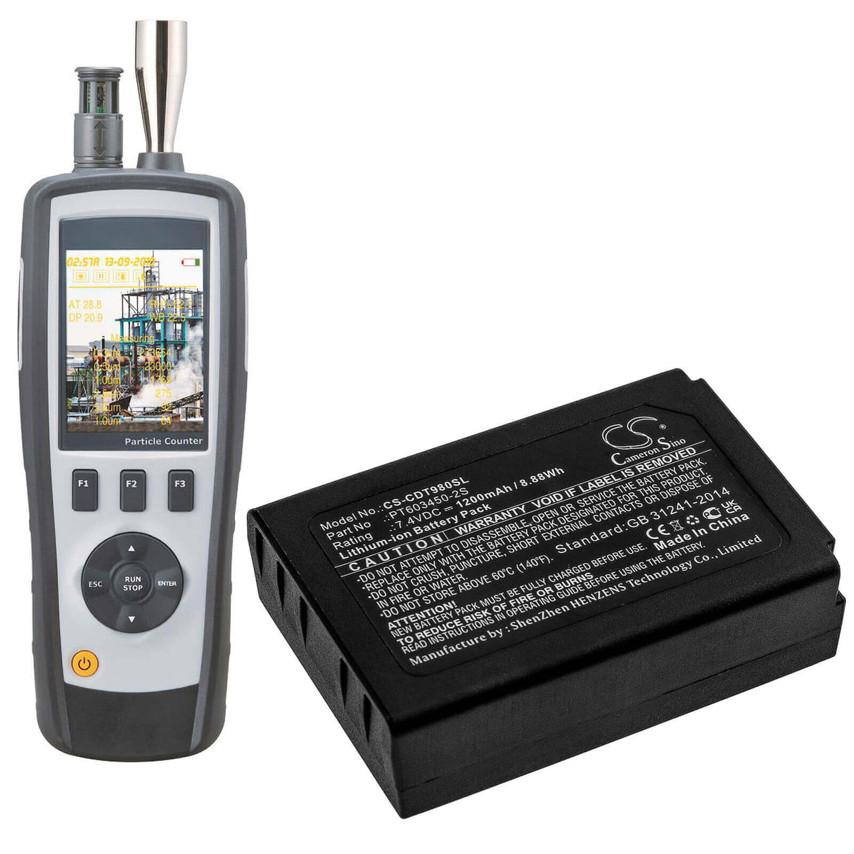 Batterie d'équipement pour Cem, Dt-9880, Dt-9880m, Dt-9881 7.4v, 1200mah - 8.88wh Équipement, Enquête, Test Cameron Sino Technology Limited