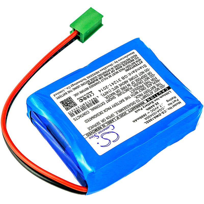 7.4V, Li-ion, 3600mAh, Equipment battery fits Cemb, Wheel Alignment System, Cga103450a, DWA 1000 wheel, 26.64Wh Equipment, Survey, Test Cameron Sino Technology Limited