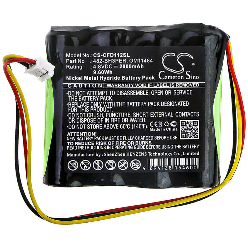 4.8V, Ni-MH, 2000mAh, Equipment battery fits Chatillon, 482-bh3per, DFE2, Dfs2, 9.6Wh Equipment, Survey, Test Cameron Sino Technology Limited