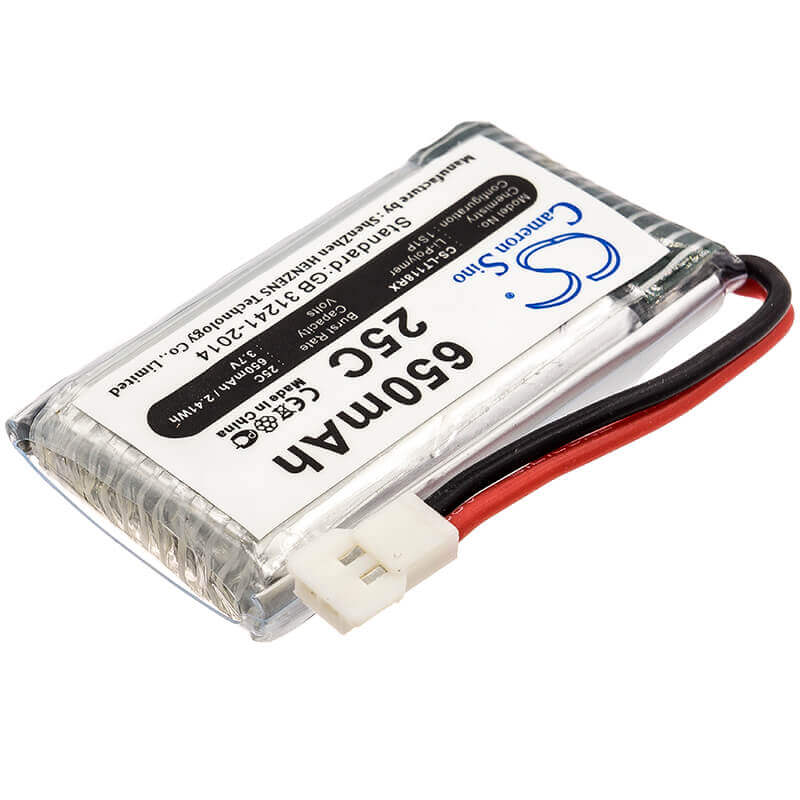 3.7V, Li-Polymer, 650mAh, Drones battery fits Huajun, Hubsan, H107c-a24, Cx-30w, 2.41Wh Drones Cameron Sino Technology Limited