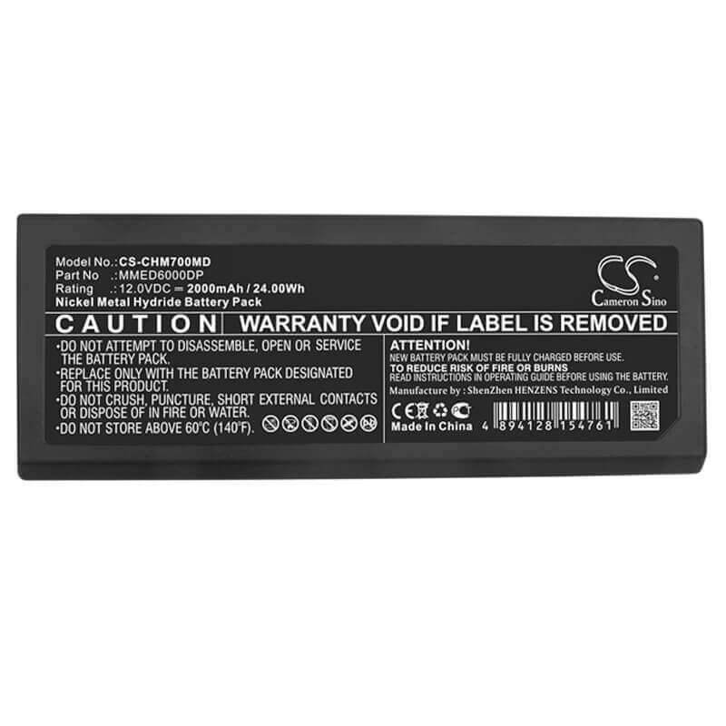 12.0V, Ni-MH, 2000mAh, Medical battery fits Choicemmed, Medchoice, Mmed6000dp, Mmed6000dp-m7, 24.00Wh Medical Cameron Sino Technology Limited (Medical)