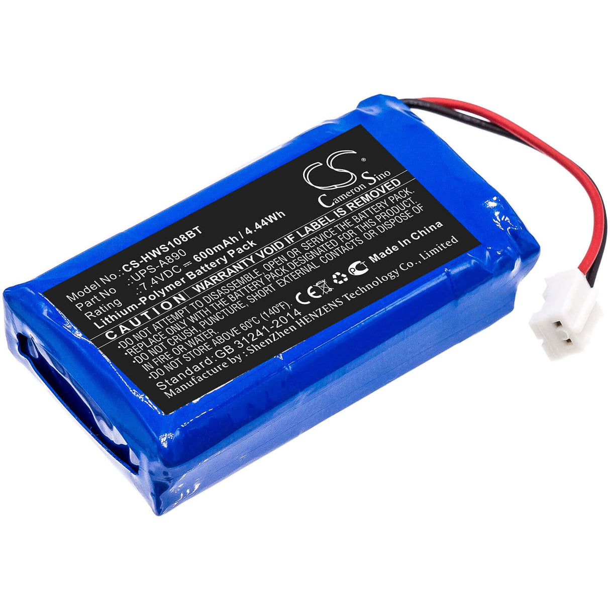 Alarm Battery For Chuango, Ws-108 7.4v, 600mah - 4.44wh Alarm System Cameron Sino Technology Limited