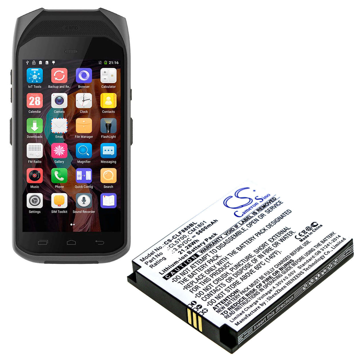 Barcode Scanner Battery For Cilico, F880, F880p, F880peu 3.8v, 5600mah - 21.28wh Barcode Scanner Cameron Sino Technology Limited