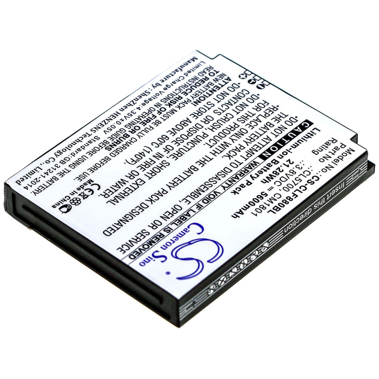 Barcode Scanner Battery For Cilico, F880, F880p, F880peu 3.8v, 5600mah - 21.28wh Barcode Scanner Cameron Sino Technology Limited