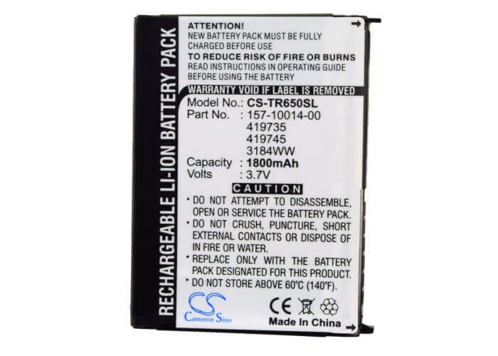 3.7V, Li-ion, 1800mAh, SmartPhone battery fits Cingular, 157-10014-00, Treo 650, 6.66Wh Mobile, SmartPhone Cameron Sino Technology Limited (Suspended)