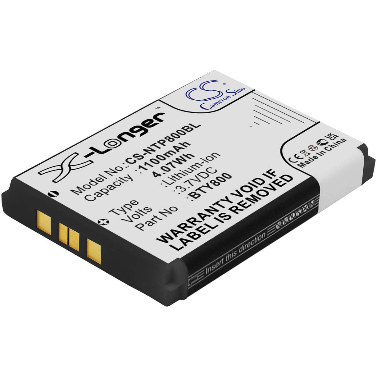 Barcode Scanner Battery For Cipher Lab 8200 3.7v, 1100mah - 4.81wh Barcode Scanner Cameron Sino Technology Limited